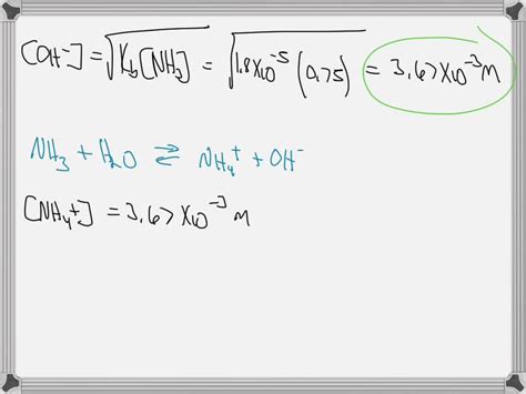 kb for nh3|Solved Kb for NH3 is 1.8x10^